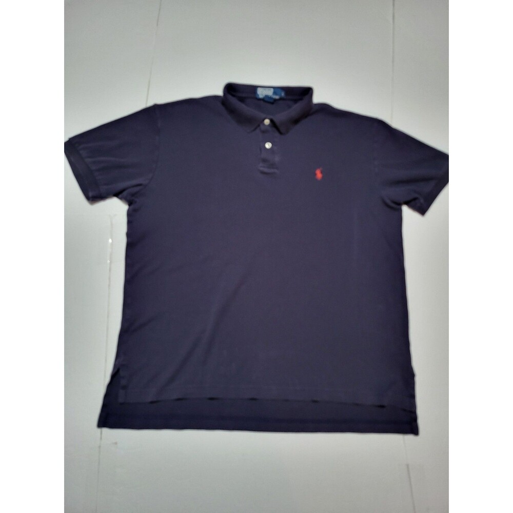 (#L6) Polo By Ralph Lauren Short Sleeve Size Men's Large Blue 100%Cotton